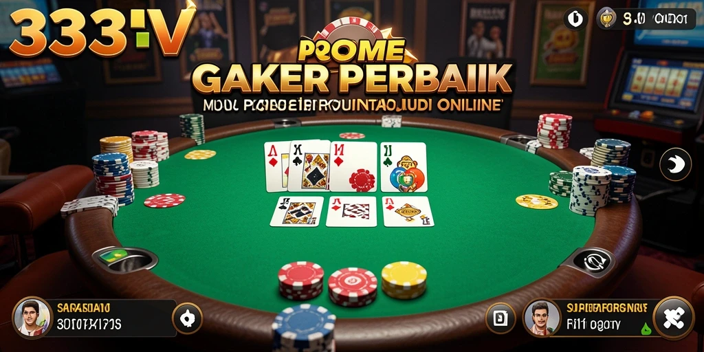 Screenshot utama 333V menampilkan gameplay seru Poker.