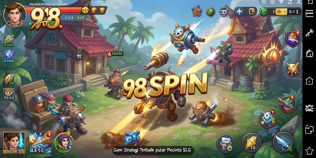 Tampilan gameplay menarik dalam 98SPIN dengan strategi SLG mendalam.