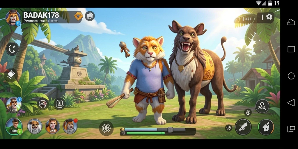 Tampilan gameplay menarik dari BADAK178 dengan warna-warna cerah.