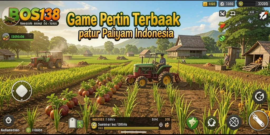 Tampilan gameplay BOS138 dengan aktivitas bertani yang realistis dan interaktif.