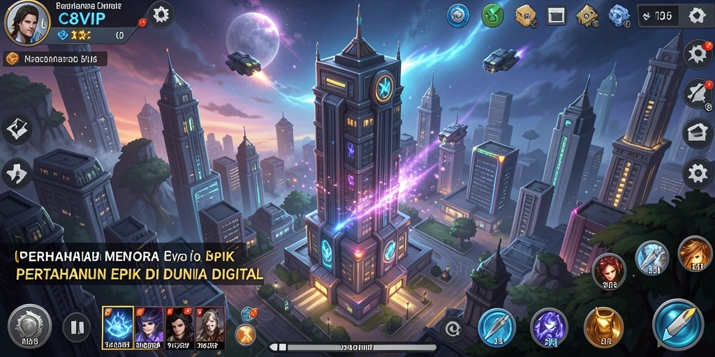 Tangkapan layar C8VIP menampilkan aksi seru gameplay Tower Defense.