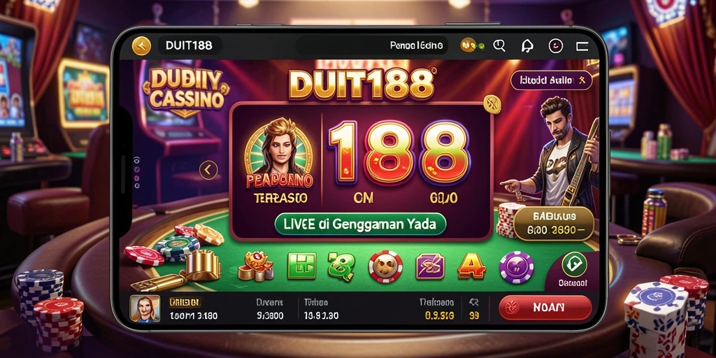Screenshot gameplay DUIT188 menampilkan dealer cantik yang sedang bermain roulette.