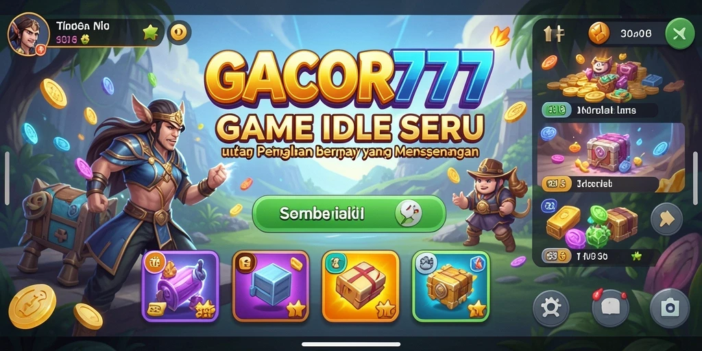 Tampilan gameplay seru GACOR777 dengan mekanisme Idle yang menarik.