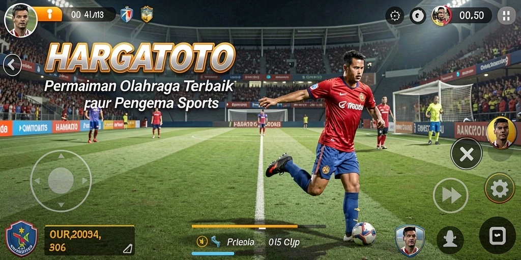 Screenshot HARGATOTO menampilkan gameplay yang seru dan menantang di berbagai olahraga.