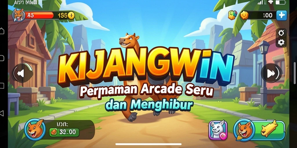 Tampilan menakjubkan dari gameplay arcade KIJANGWIN yang penuh tantangan.
