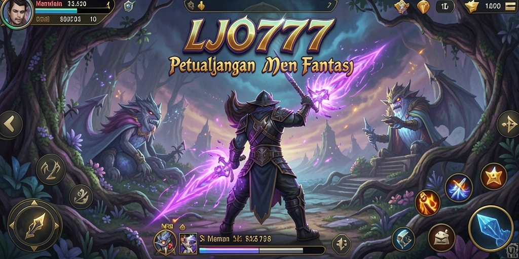 Screenshot utama LJO777 menampilkan gameplay penuh aksi petualangan.