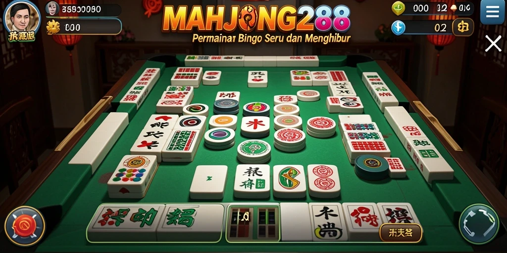 Screenshot gameplay MAHJONG288 menampilkan keseruan permainan Bingo.