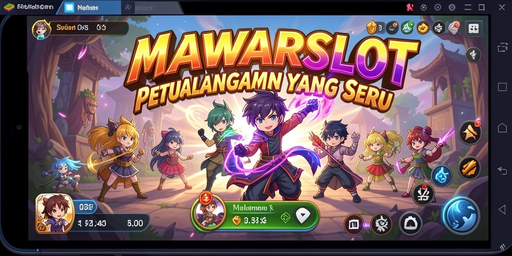 Screenshot gameplay MAWARSLOT menampilkan aksi seru dari karakter Anime.
