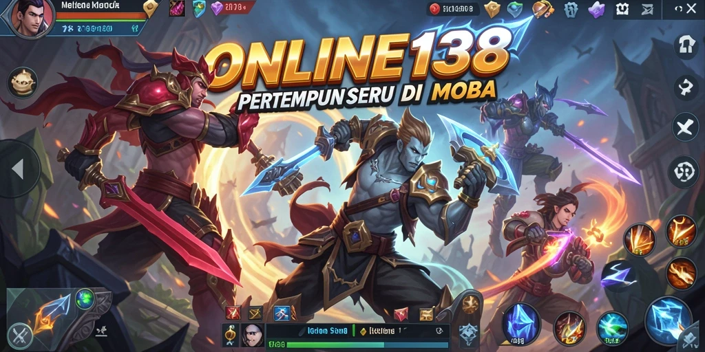 Screenshot dari gameplay seru ONLINE138 di medan tempur MOBA.