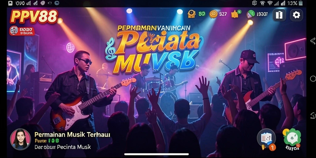 Tampilan gameplay PPV88 yang menarik dan penuh warna saat bermain musik.