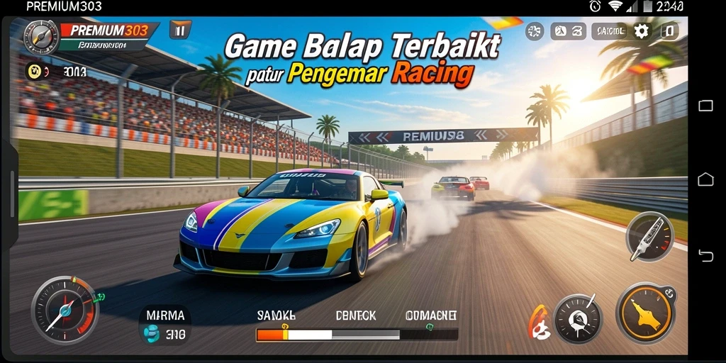 Gameplay balap seru di PREMIUM303 dengan trek menantang.