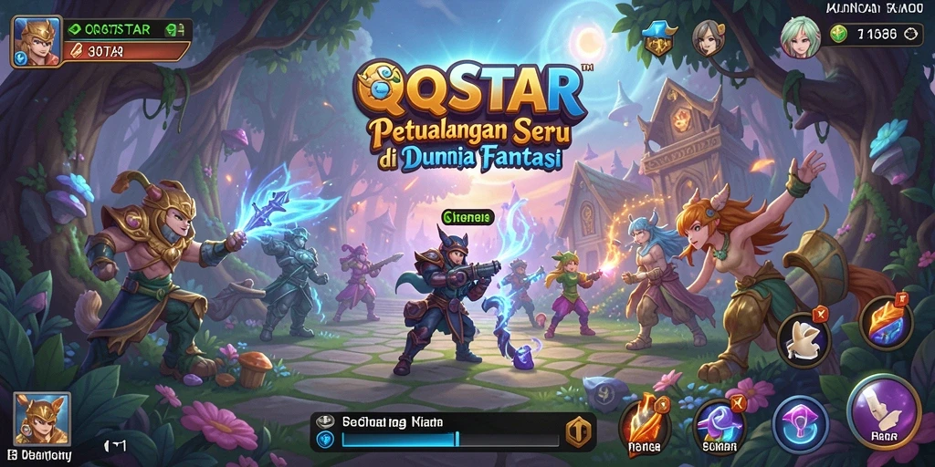 Tampilan menarik dari gameplay QQSTAR dalam petualangan epik.