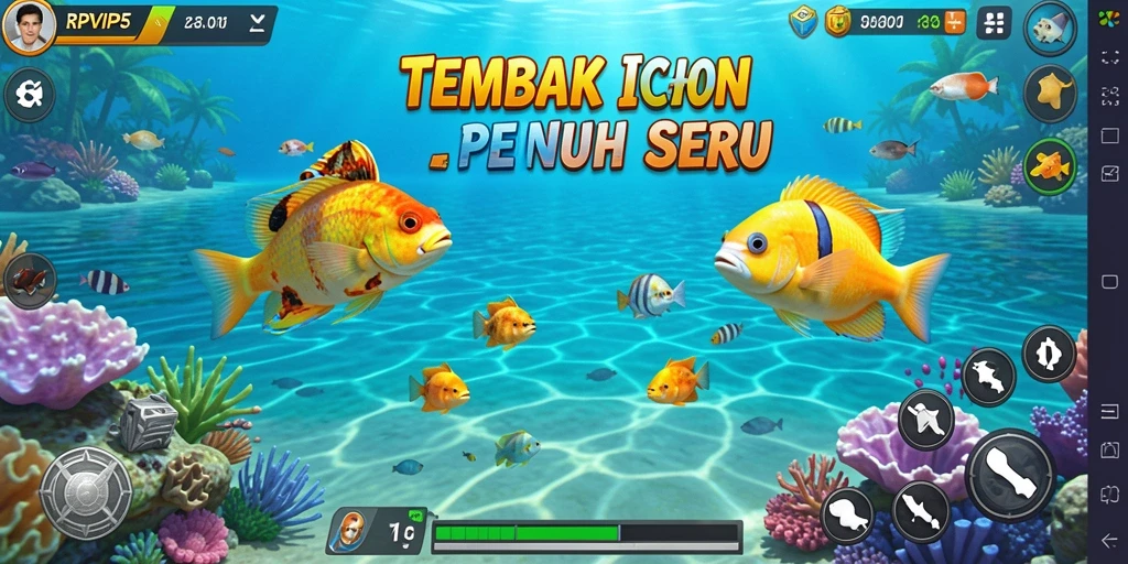 Gameplay seru Tembak Ikan yang mengasyikkan.