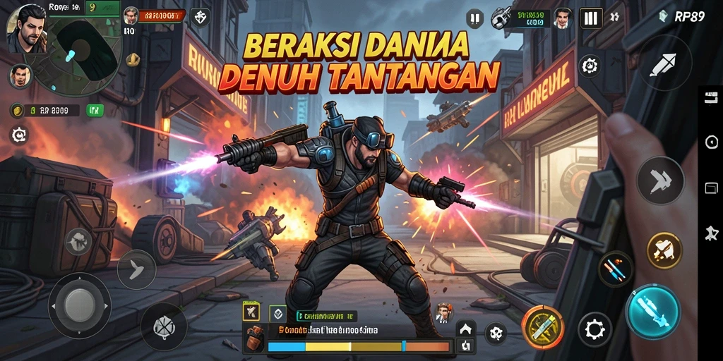 Tampilan gameplay Action mendebarkan di RR89, penuh aksi dan tantangan.