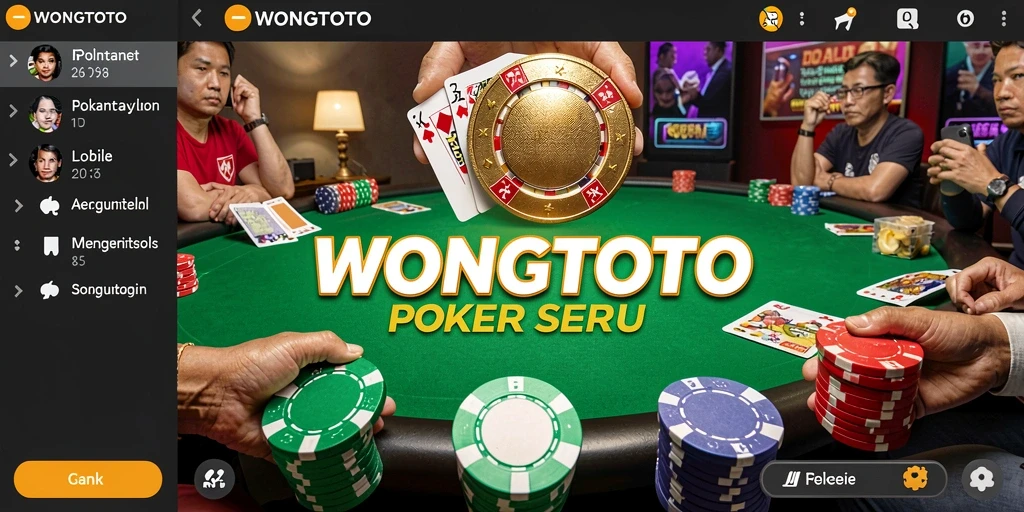 Screenshot gameplay WONGTOTO menunjukkan keasyikan bermain Poker online.